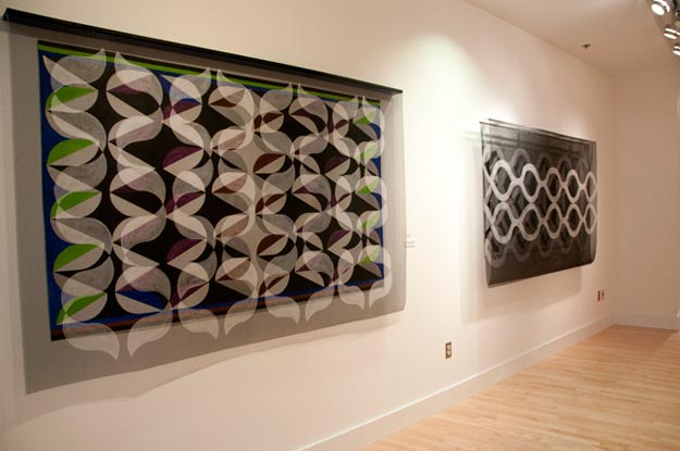 Installation view of 8 Vertical Columns and Undulations